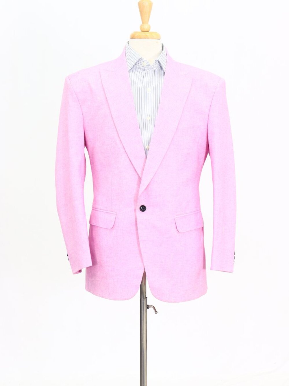 Unbranded 40R Pink Blazer Sport Coat Jacket 1-Button Solid W976